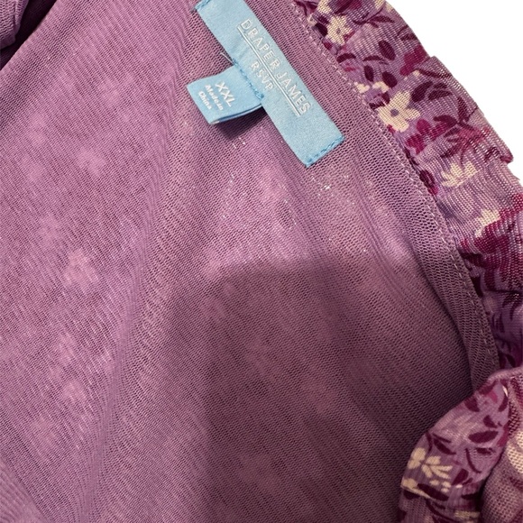 Purple Floral Women's Dress - Picture 6 of 7